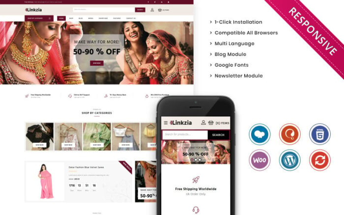 Linkzia - Kadınlar WooCommerce Duyarlı Mağaza WooCommerce Teması