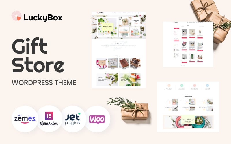 LuckyBox - Hediyelik Eşya Mağazası Elementor WooCommerce Teması