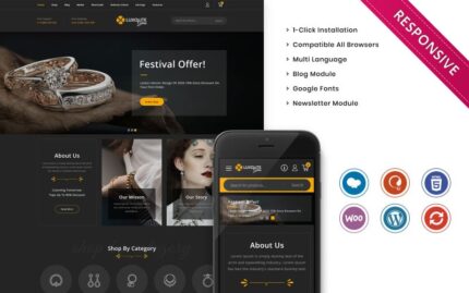 Luxolite - Mücevher Mağazası Woocommerce Duyarlı Tema WooCommerce Teması