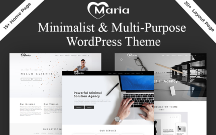 Maria – Minimal Portföy ve Çok Amaçlı WordPress Teması