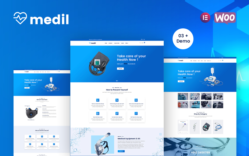 Medil - Tıbbi WooCommerce WordPress Teması WooCommerce Teması