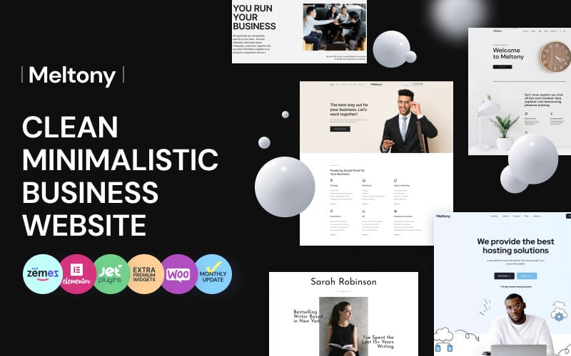 Meltony - Herhangi Bir İşletme İçin Minimalist WordPress Teması