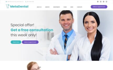 MetaDental - Özel Diş Kliniği Duyarlı WordPress Teması