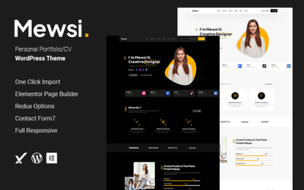 Mewsi - Kişisel Portföy/CV WordPress Teması