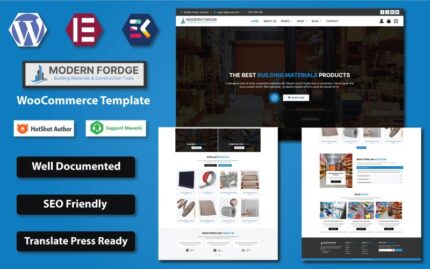 Modern Forge - Yapı Malzemeleri ve İnşaat Aletleri Mağazası WooCommerce Elementor Şablonu WooCommerce Teması