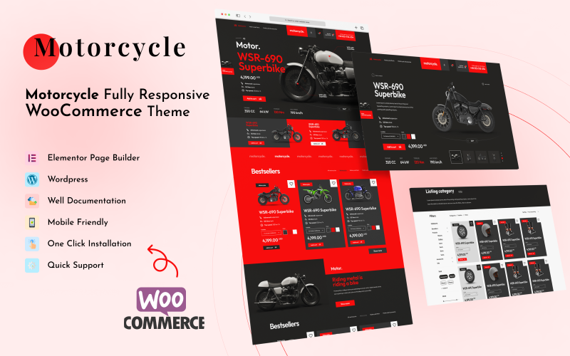 Motosiklet - Bisiklet ve Motosiklet WordPress Teması WooCommerce Teması