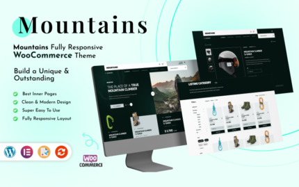 Dağlar - Çarpıcı bir WordPress Elementor teması WooCommerce Teması