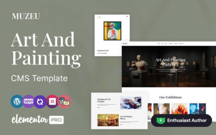 MUZUE - Sanat ve Heykel Galerisi Wordpress Elementor Teması WordPress Teması