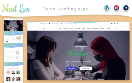 Nail Lux - Manikür Salonu Açılış Sayfası WordPress Teması