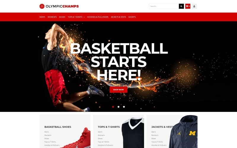 Olympicchamps - Basketbol Eşyaları Elementor WooCommerce Teması