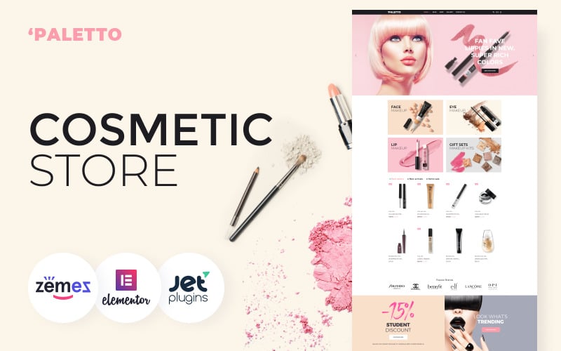 Paletto - Kozmetik Mağazası Elementor WooCommerce Teması