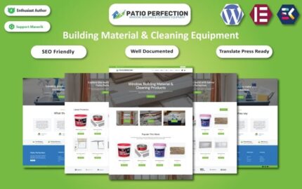 Patio Perfection - Pencere, Yapı Malzemesi ve Temizlik Ekipmanı Elementor WooCommerce Şablonu WooCommerce Teması