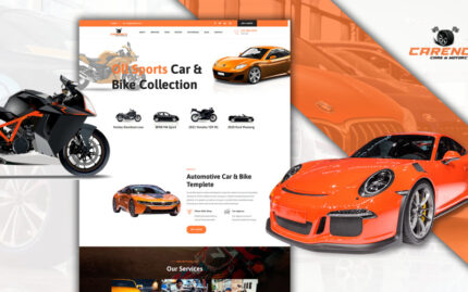 Powar-Carency Araba ve Otomobil Showroom Tek Sayfalık WordPress Teması