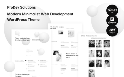 ProDev Solutions - Modern Minimalist Web Geliştirme WordPress Teması