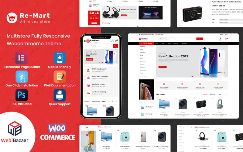 Remart - Çok Amaçlı Elektronik Mağaza WooCommerce Teması