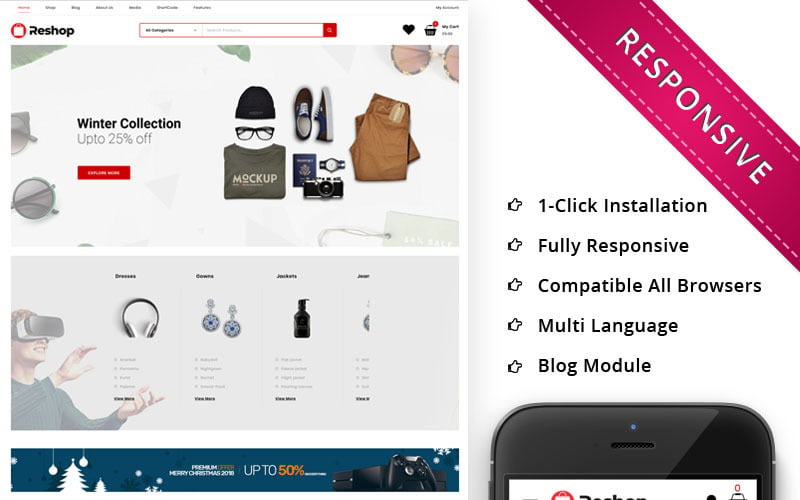 Reshop - Mega Shop Duyarlı WooCommerce Teması