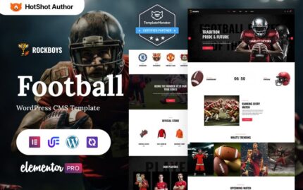 Rockboys - Futbol, Futbol ve Spor Kulüpleri Çok Amaçlı WordPress Elementor Teması WordPress Teması