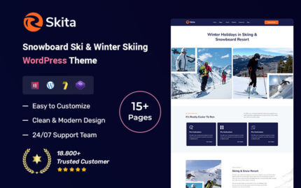 Skita – Snowboard Kayak ve Kış Kayak WordPress Teması