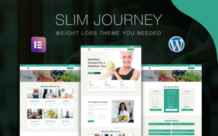 Slim Journey - Minimal ve Modern Kilo Verme Teması WordPress Teması