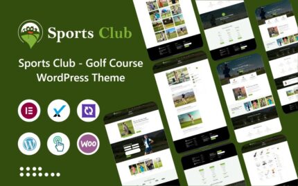 Spor Kulübü - Golf Sahası ve Kulüp Elementor WordPress Teması