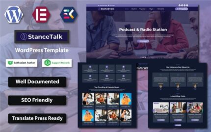 Stance Talk - Podcast ve Radyo İstasyonu WordPress Şablonu WordPress Teması