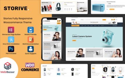 Storive - Çevrimiçi eTicaret Süpermarket Mağazası WooCommerce Teması