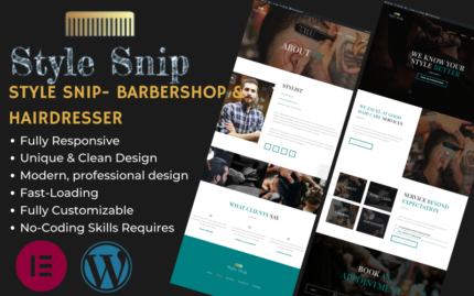 Style Snip - Berber & Kuaför WordPress Teması