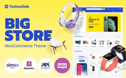 TechnoSale - Modern Çevrimiçi E-Ticaret Bakkal Mağazası WooCommerce Teması