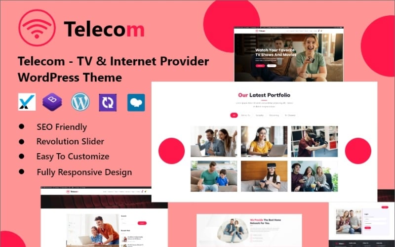 Telekom - TV & İnternet Sağlayıcı WordPress Teması