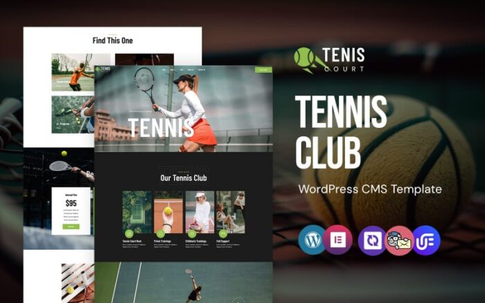 Tenis - Badminton Kulübü ve Kanepe WordPress Elementor Teması WordPress Teması