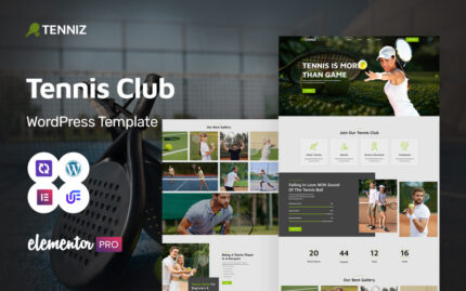 Tenis - Tenis Ve Spor Kulübü WordPress Elementor Teması WordPress Teması