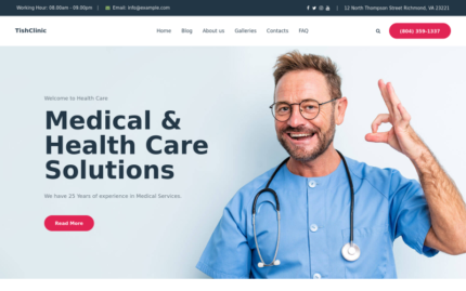 TishClinic - Tıbbi Klinik WordPress Teması