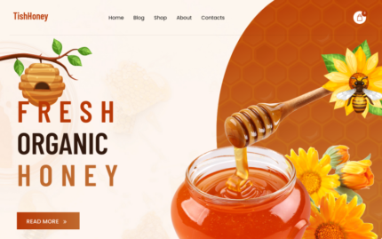 TishHoney - Bal Mağazası WordPress Teması