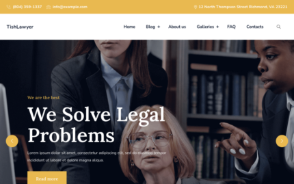 TishLawyer - Avukat ve Savunucu WordPress Teması