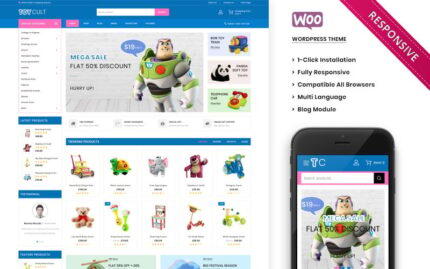 Toycult - Çocuk Oyuncak Mağazası Premium WooCommerce Teması