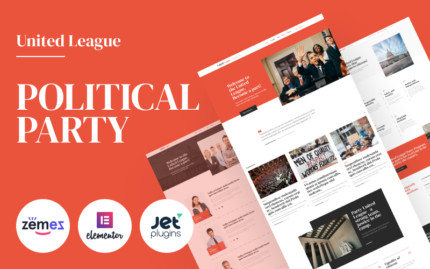 United League - Sağlam ve Güvenilir Politik Kampanya Şablonu WordPress Teması