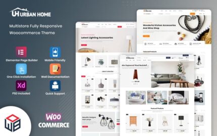 UrbanHome - Mobilya, Ev ve Yaşam Tarzı WooCommerce Şablonu WooCommerce Teması