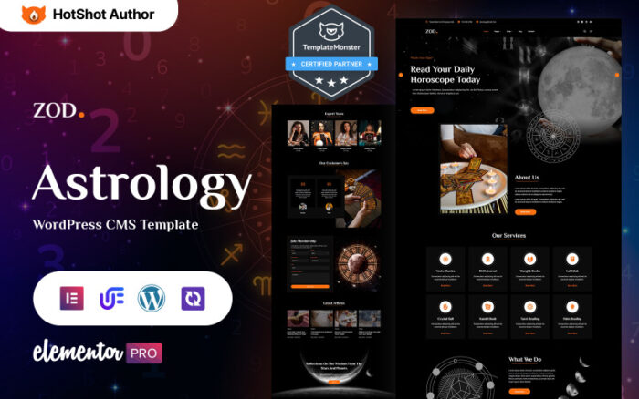 Zodiec - Astroloji Ve Burç WordPress Elementor Teması WordPress Teması