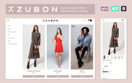 ZUBON - Moda Marka Mağazası WooCommerce Teması