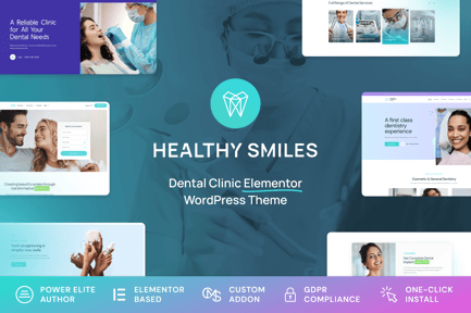 Sağlıklı Gülüşler - Diş Hekimliği WordPress Teması